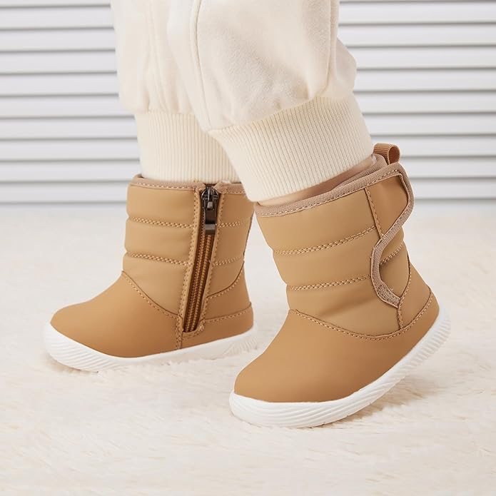 BMCiTYBM Baby Boy Girl Snow Boots Waterproof Winter Warm Booties Nonslip Lightweight Outdoor Shoes for First Walkers 6 9 12 18 24 Months(Infant/Toddler)