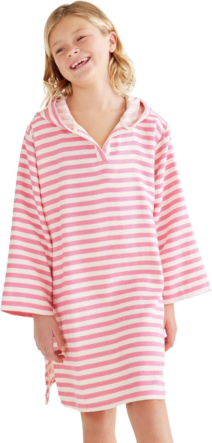 SAMMIMIS Boys & Girls Swim Cover Up - Kids Hooded Beach Towel with Long Sleeves - Pullover Beach Towel, Swim Poncho with Hood