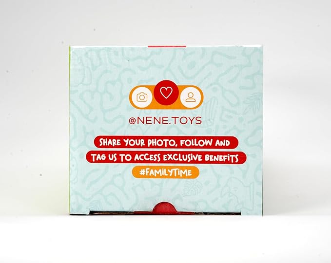 Nene Toys Wooden Tumble Tower Game with Animals & Colors, 4-in-1 Educational Family Board Game for Kids Ages 3-9, Creativity & Cognitive Skills Booster - Gift for Boys Girls 3+ Years