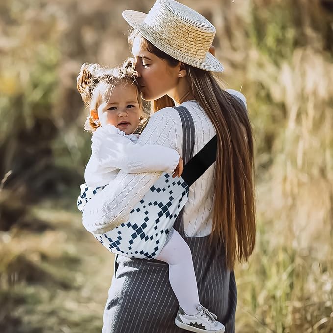 Baby Sling Shoulder Carrier,Ultimate Comfort Side Baby Carrier for Newborn to Toddler/Infants (7lbs-44lbs) (Plaid)