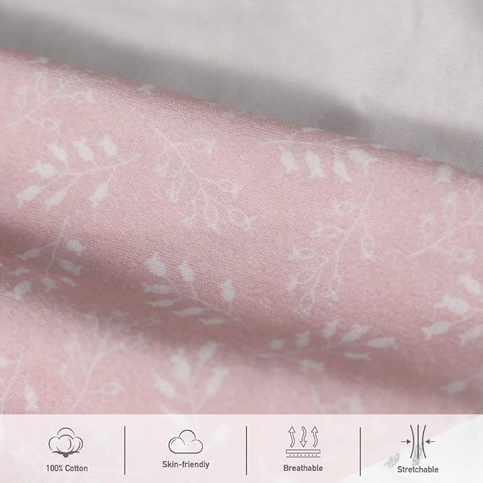 Baby Swaddle Sacks, 3-Pack Newborn Organic Cotton Swaddle Wrap, Adjustable Swaddling Blankets, Nursery Swaddling Essentials for Newborn 0-3 Months, Infant Shower Items Gift (Birds & Branches)