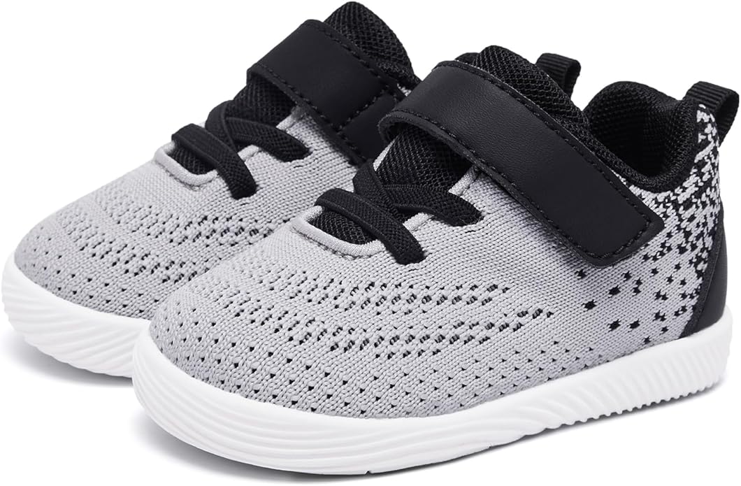 MORENDL Toddler Sneakers Baby Boys & Girls Barefoot Shoes Lightweight Breathable Walking Running Tennis Athletic Sport Shoes