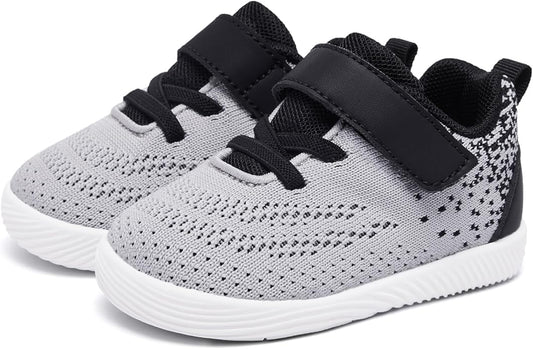 MORENDL Toddler Sneakers Baby Boys & Girls Barefoot Shoes Lightweight Breathable Walking Running Tennis Athletic Sport Shoes