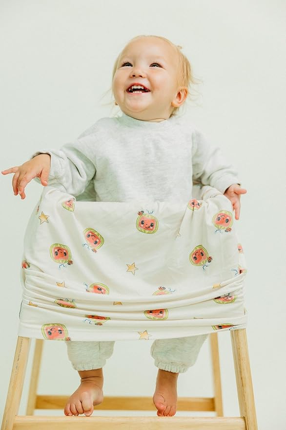 Copper Pearl Baby Car Seat Cover Canopy and Nursing Cover Multi-Use Stretchy 5 in 1 Gift 'CoComelon' - One Size