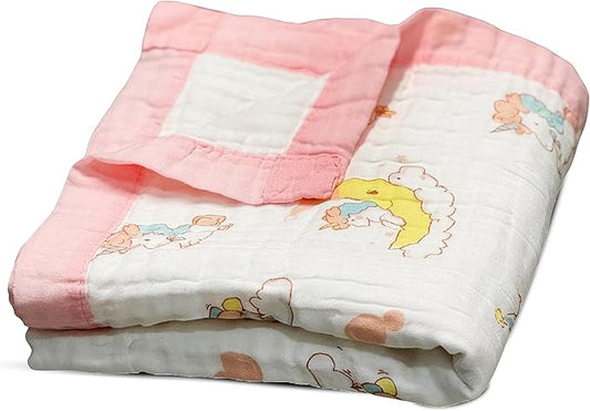 100% Cotton Muslin Baby Blanket | Soft & Breathable 6-Layer Swaddle & Receiving Blanket | Lightweight Quilt for Newborns, Infants & Toddlers | Gender-Neutral (Llama Love)