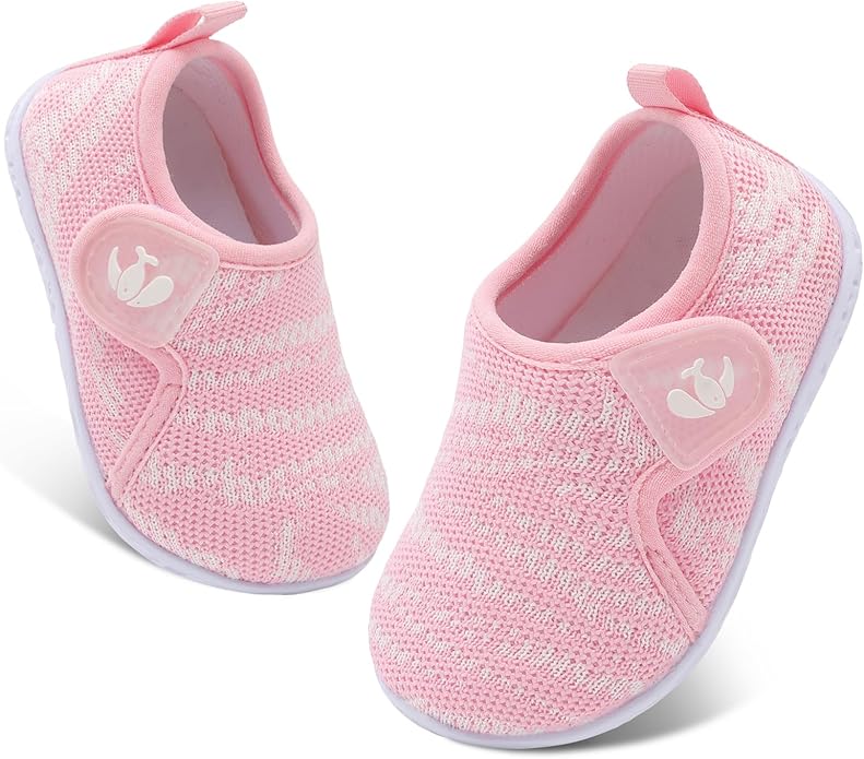FEETCITY Baby Boys Girls First Walking Shoes Infant Sneakers Crib Shoes Breathable Lightweight Slip On Shoes