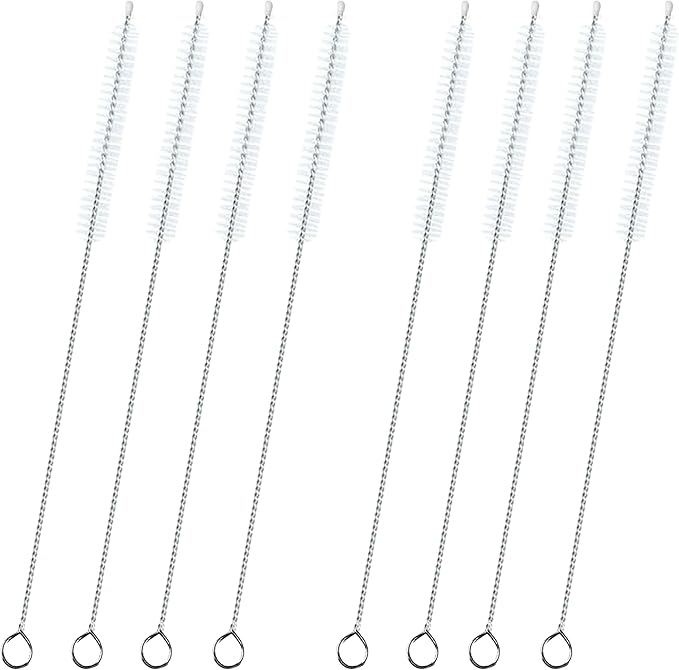 12-inch Extra Long Straw Cleaner Brush, Straw Brush Extra Long with Nylon Bristles, Straw Cleaning Brush Extra Long for Baby Bottles, Glass/Silicone Straws Piper Cleaners.