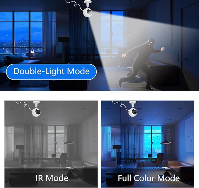 5G/2.4G Indoor/Outdoor Security Camera for Baby Monitor, 3MP Pet Camera for Dog/Cat/Nanny/Baby/Elder, IP66 Waterproof, 3 Night Vision, 24/7 SD Recording, SD/Cloud -2Pack