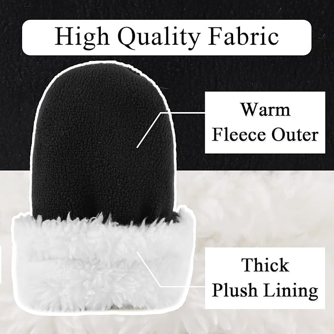 Zsedrut No Scratch Baby Mittens Toddler Infant Fleece Lined Gloves Winter Warm Mitten for Baby Boys Girls
