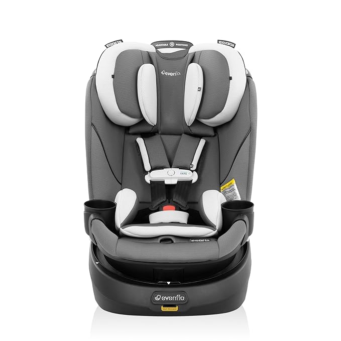 Evenflo Gold Revolve360 Slim 2-in-1 Rotational Car Seat with SensorSafe (Pearl Gray)