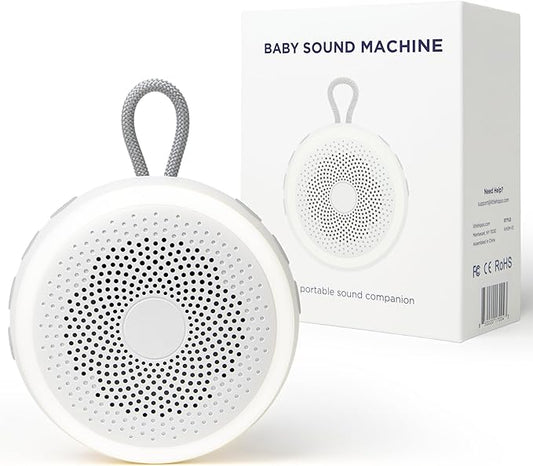 LittleHippo White Noise Machine | Portable Sound Machine for Babies, Kids, Adults | Sleep Soother | 19 Soothing Sounds | Long Battery Life | Travel, Registry, Baby Shower, Gift