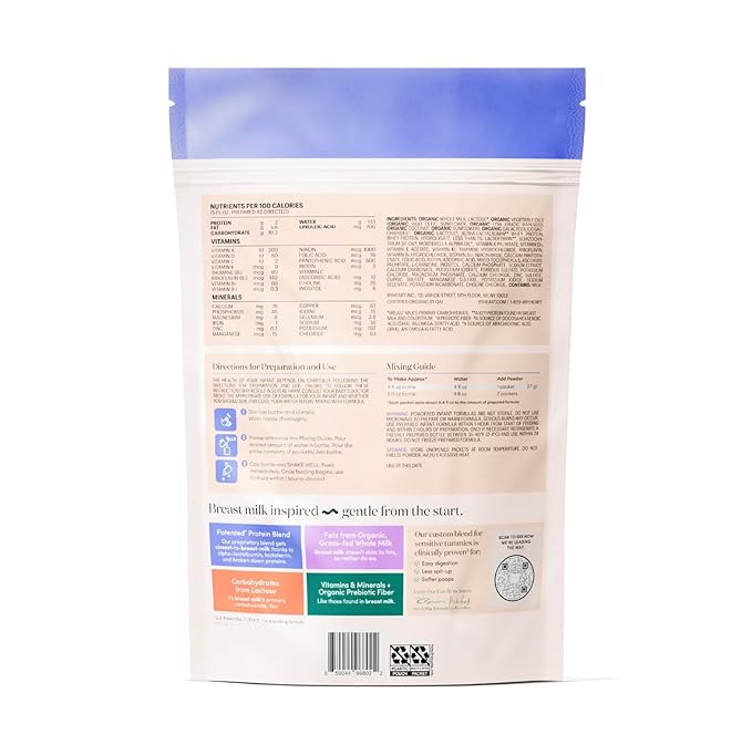 ByHeart Whole Nutrition Anywhere Pack™ Infant Formula Powder, Made with Organic Whole Milk, 14 Count