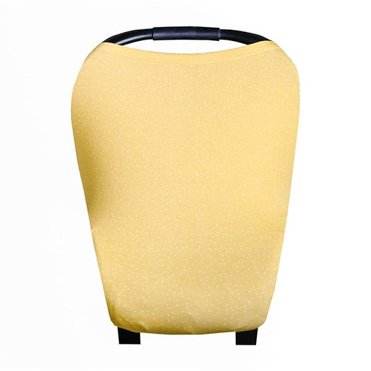 Copper Pearl Multi-Use Cover: Car Seat, Nursing, Stroller Cover - Stretchy Rayon, Yellow, All-Season, Infant, Newborn