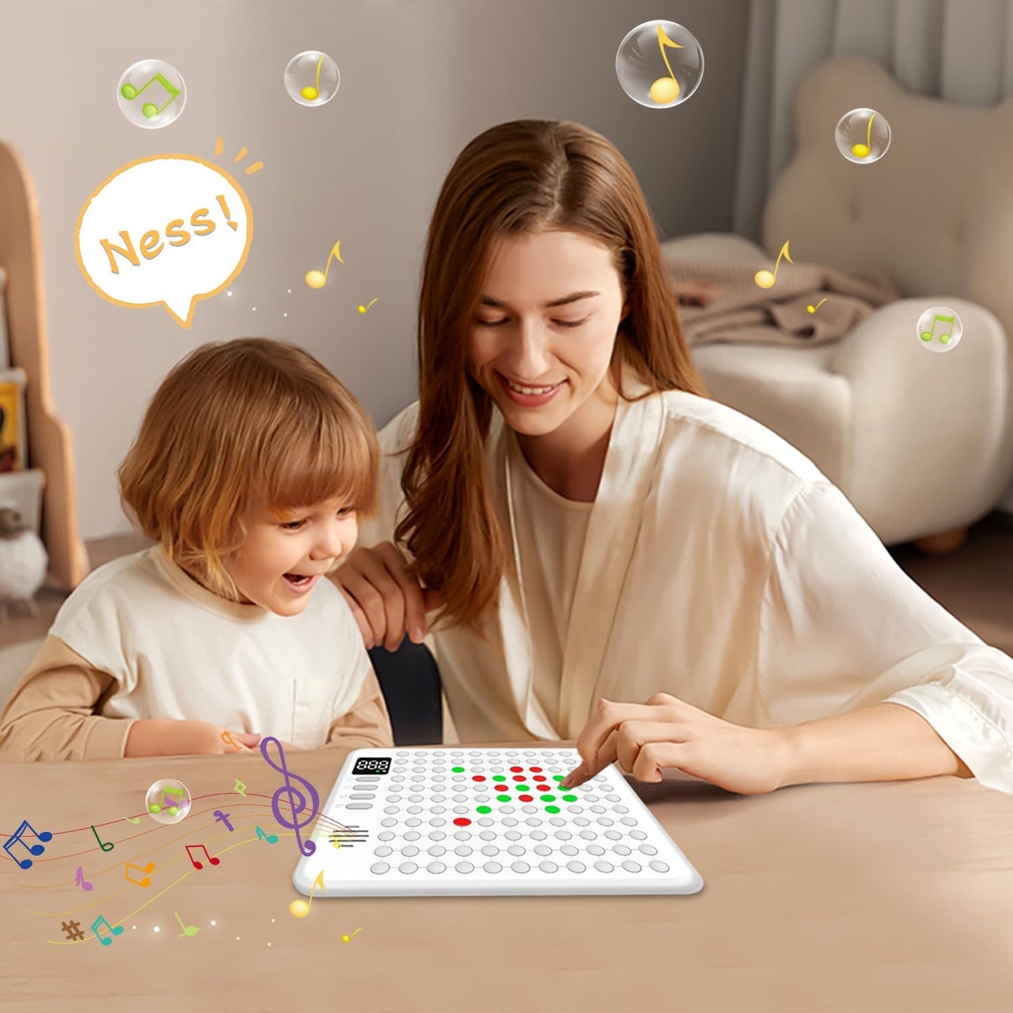 Dollox Kids Smart Chessboard Games, Built-in 9 Strategy Board Games Toys 5 in a Row Game, 4 in a Row, Tic Tac Toe, Memory Master AI Electronic Smart Board Game for Travel Party Family Night Gifts