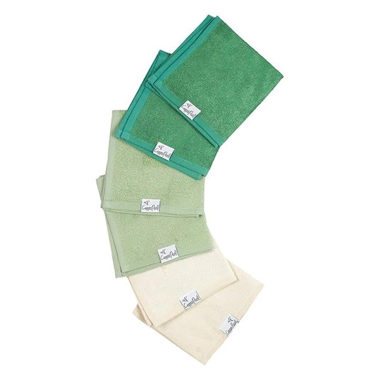 Copper Pearl 6 Ultra Soft Baby Bath Washcloths Premium Large Soft Haven 11" x 11" Towels