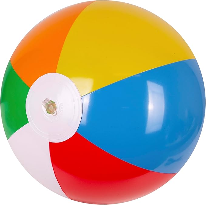 Kangaroo 12-Pack Inflatable Beach Balls Bulk for Kids & Adults I Inflatable Pool Party Favors Swimming Pool Toys I Kids Beach Toys for Beach Games