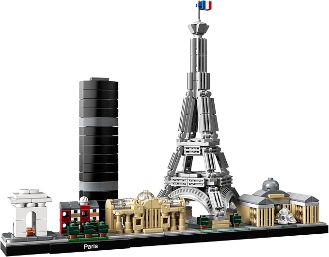 LEGO Architecture Paris Model Building Set - Detailed Display Building Blocks for Kids, Boys and Girls, Ages 12+ - Gift for Travelers - 21044