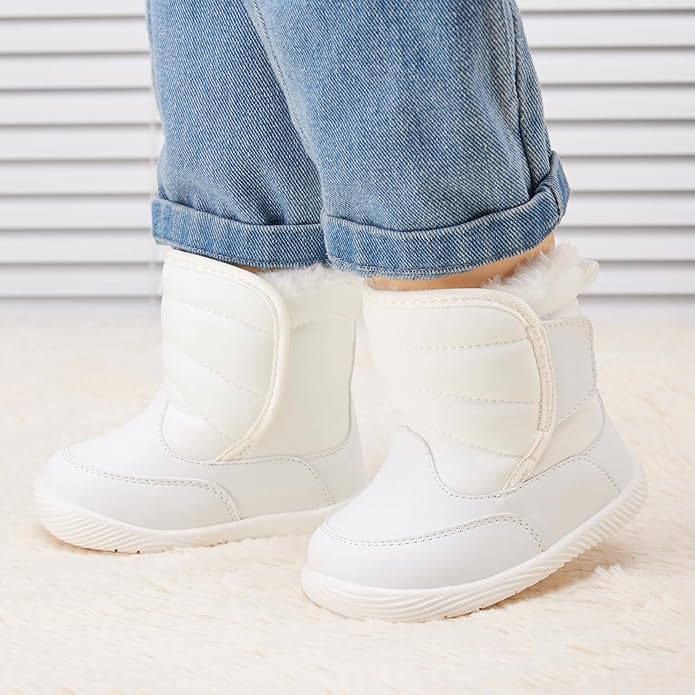 BMCiTYBM Baby Boy Girl Snow Boots Waterproof Winter Warm Booties Nonslip Lightweight Outdoor Shoes for First Walkers 6 9 12 18 24 Months(Infant/Toddler)