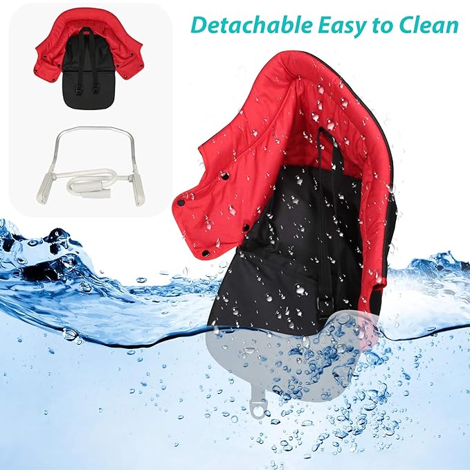 Fast Hook On Chair with Dining Tray, Fold-Flat Storage and Tight Fixing Clip Child Chair for Baby, Safe and High Load Design for Home and Travel