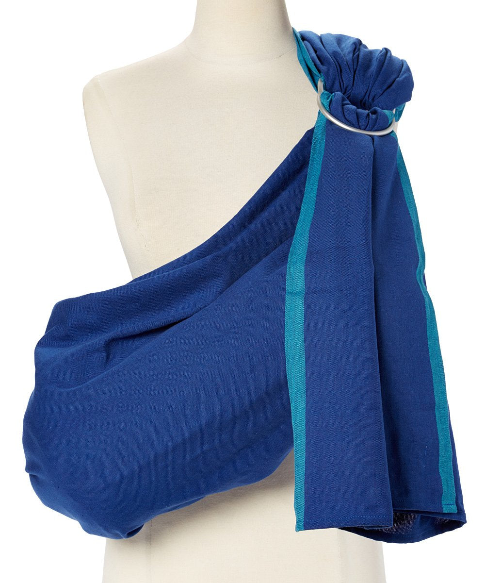 Hip Baby Wrap Ring Sling Baby Carrier for Infants and Toddlers - Beautiful, 100% Soft Cotton Baby Wraps Carrier for Babies 8-35 lbs - Perfect Baby Shower Gifts Moms and Dads - Nursing Cover (River)