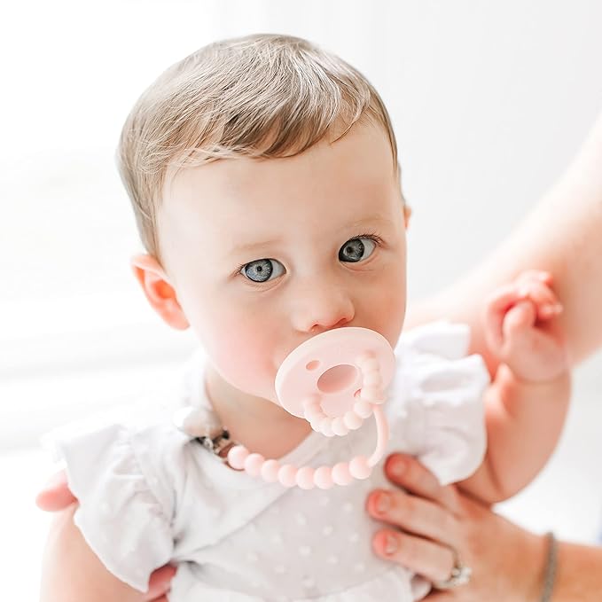 Ryan & Rose Cutie PAT Pacifier Teether (Stage 2, Pink)