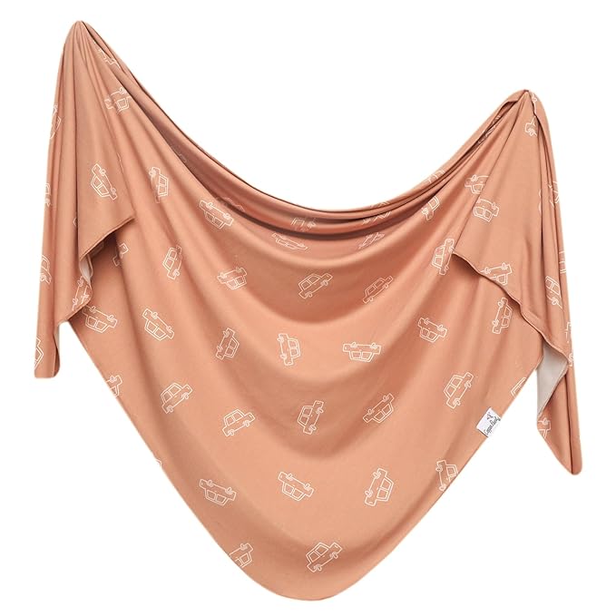 Copper Pearl Large Premium Knit Baby Swaddle Receiving Blanket Cooper