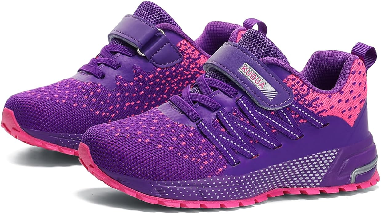 KUBUA Kids Sneakers for Boys Girls Running Tennis Shoes Lightweight Breathable Sport Athletic