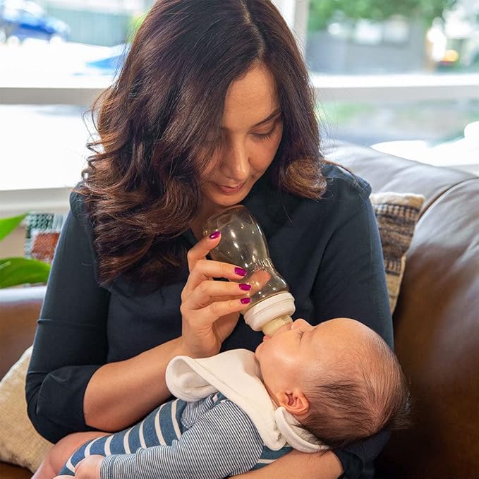 Minbie 6 Months + Breastfeeding Baby Bottle - Anti Colic & Reflux, BPA Free PPSU