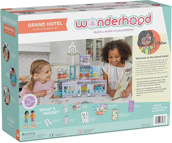 MindWare WONDERHOOD Grand Hotel 64 Piece Set, (Model: WH)