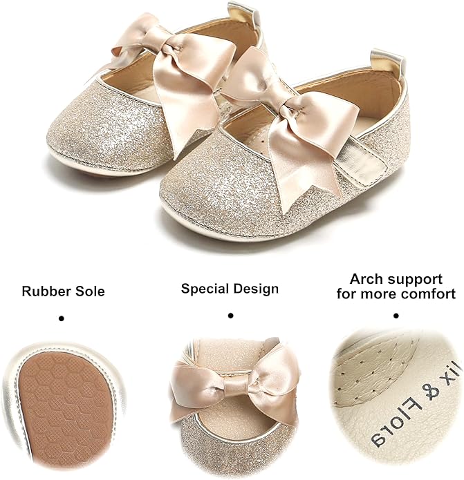 Soft Sole Baby Shoes - Infant Baby Walking Shoes Moccasins Rubber Sole Crib Shoes