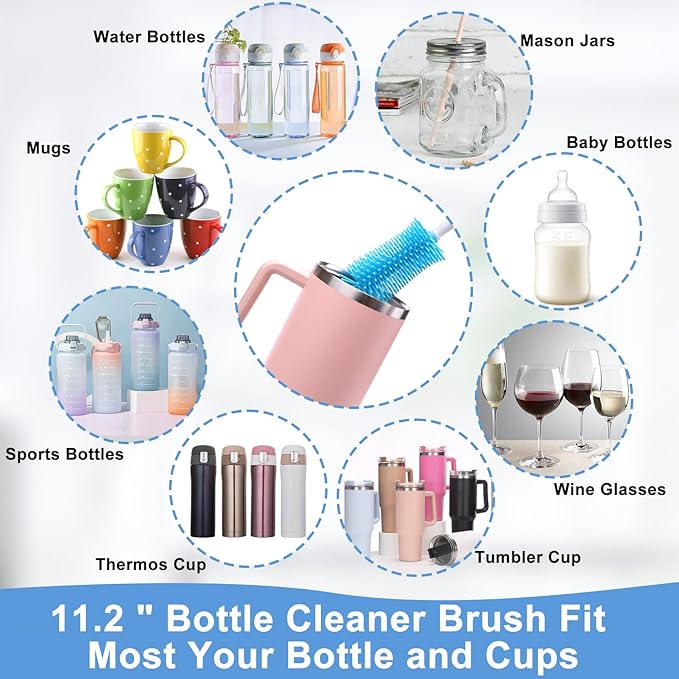 XANGNIER Water Bottle Cleaner Brush Set