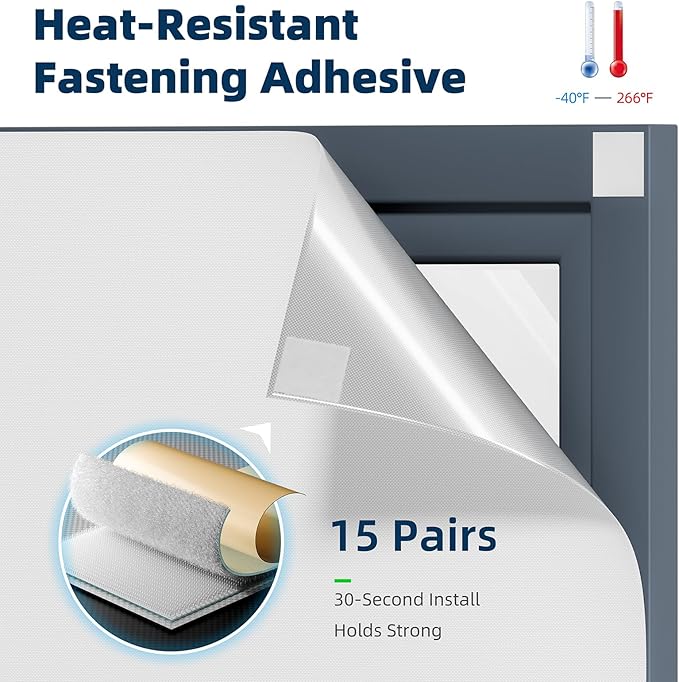 NIGHTON Portable Blackout Curtains 40"×57" Strong Hook and Loop Tape Strips with Adhesive,Blackout Shades That can be Cut,100% Blackout Material Window Blinds for Baby Nursery or Travel Use-White-V7