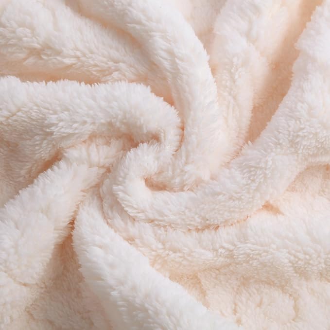 Ultra Soft Fleece Baby Blanket,Swaddle & Receiving Blankets for Newborn Infant, Lightweight Breathable Nursery Nap Blanket for Crib Stroller, for Boys & Girls Heart Checkered 30"x40" Beige