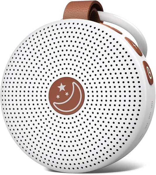 Mini Shushing Sound Machine Baby Portable White Noise Machine Brown Noise Machine with 30 Soothing Sounds for Kids Adults Auto-Off Timer 32 Volume Levels Battery Sleep Machine for Home Office Privacy