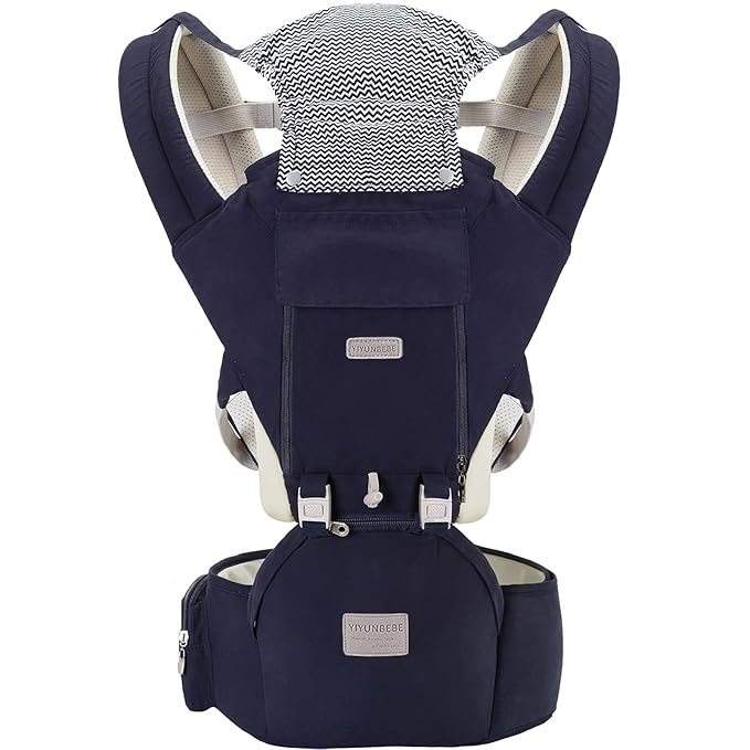 Baby Carrier Newborn to Toddler Baby Carriers with Seat Infant Baby Holder Backpack Baby Carriers Front and Back for Carrying and Hiking (Dark Blue)