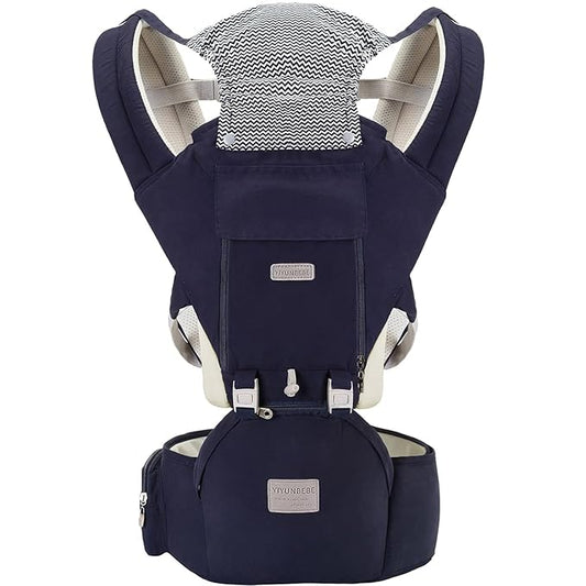 Baby Carrier Newborn to Toddler Baby Carriers with Seat Infant Baby Holder Backpack Baby Carriers Front and Back for Carrying and Hiking (Dark Blue)