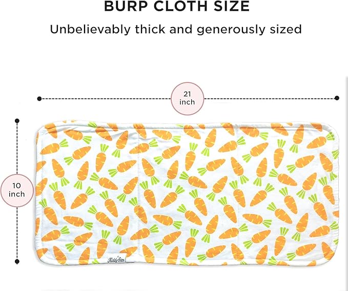 5-Pack Organic Cotton Burp Cloths – Large, Ultra-Soft 3-Layer Towels for Burping, Shoulder & Hand Use, Highly Absorbent