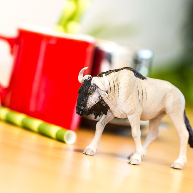 Safari Ltd. Blue Wildebeest Figurine - Detailed 4.7" Plastic Model Figure - Fun Educational Play Toy for Boys, Girls & Kids Ages 3+