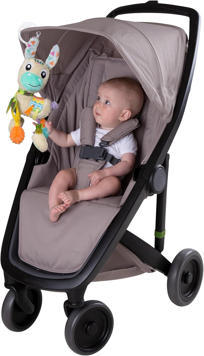 Playgro Sensory Friend Lupe Llama Sensory Toy - Ideal Stroller Toys for 0+ Months Babies to Encourage Grasping with Rattle - Improve Baby Sight & Touch Senses with On-The-Go Fun for Newborn Baby Toys