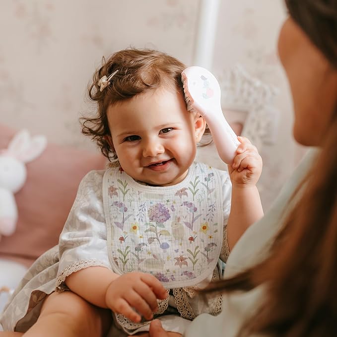 GLLQUEN BABY Muslin Drool Bibs for Boys Girls 8 Pack, Adjustable Baby Bibs for Drooling and Teething, Soft Cotton Baby Bandana Bib for Newborn Feeding Essentials (Flower)