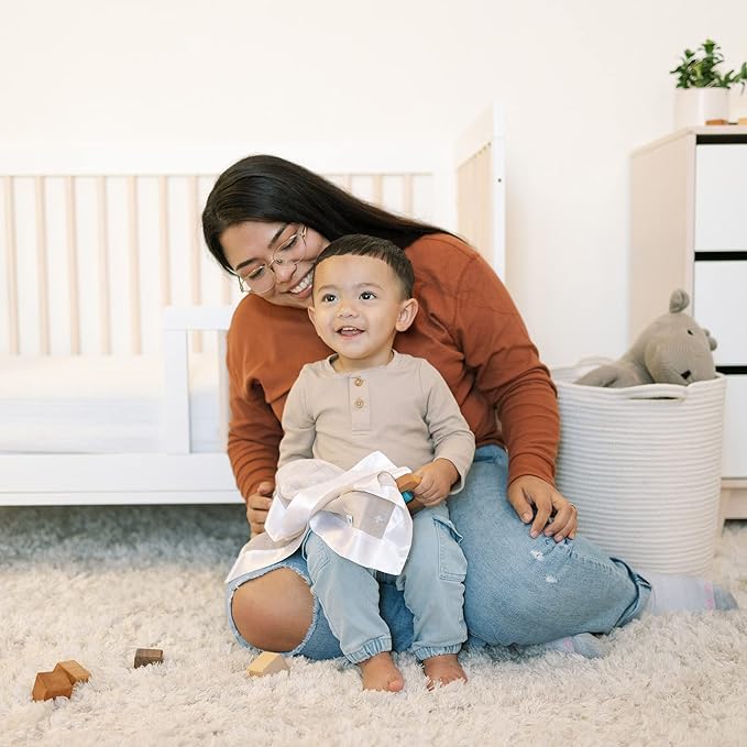 Little Unicorn Security Blankets 3 Pack | 100% Cotton Muslin with Satin Border| Super Soft and Breathable | Baby, Infant, Toddler | Lovey for Boys and Girls | Taupe Cross