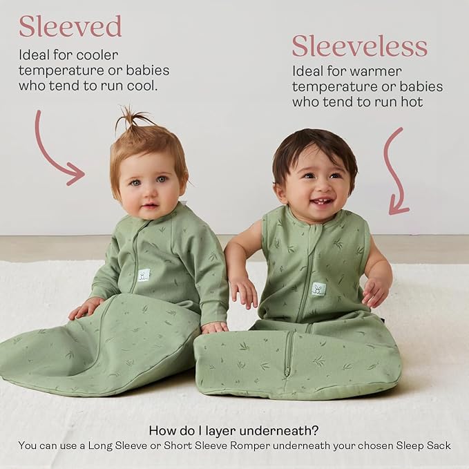 ergoPouch Jersey Sleeping Bag 3.5 TOG – Arms-Out Baby Sleep Sack, Ideal Transition from Swaddling, Slim Fit Keeps Baby Secure & Comfortable, Soft Breathable Fabric (3–12 Months, Willow)