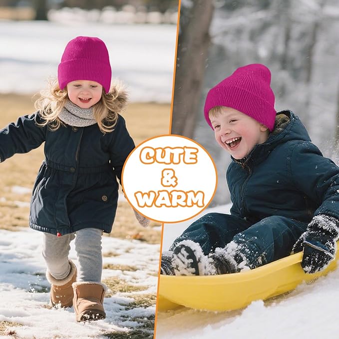 ZOORON Toddler Beanie Baby Beanies for Boys Girls Kids Winter Hats Children Knit Warm Caps 0-12years