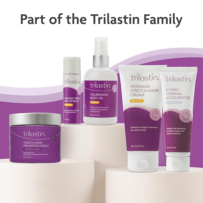 TriLASTIN Vitamin-Infused Nipple and Lip Balm | Breastfeeding Essentials | Lanolin-Free Nipple Cream | Nipple Butter | Postpartum Must-Haves