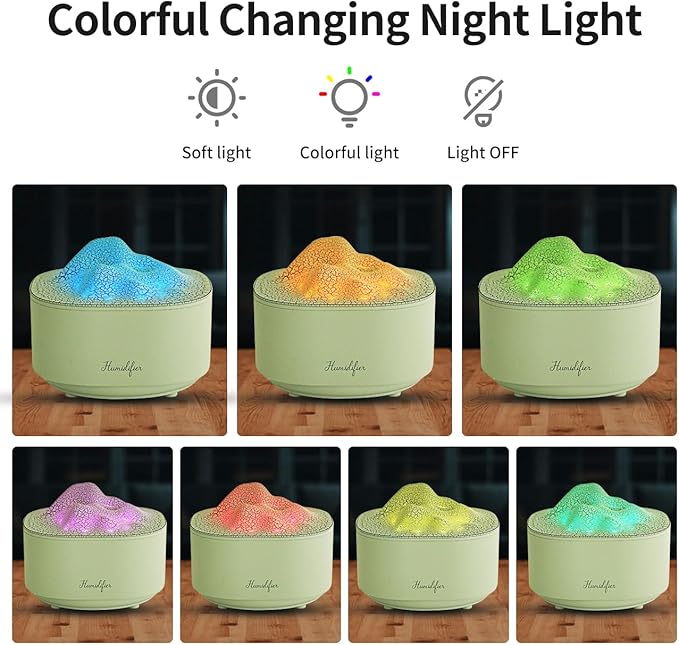 Portable 1500ml Small Cool Mist Humidifier,USB Personal Desktop Humidifier for Office Room, Bedroom,Auto Shut-Off 7 Colors LED Night Light, 2 Mist Modes, Super Quiet (White)