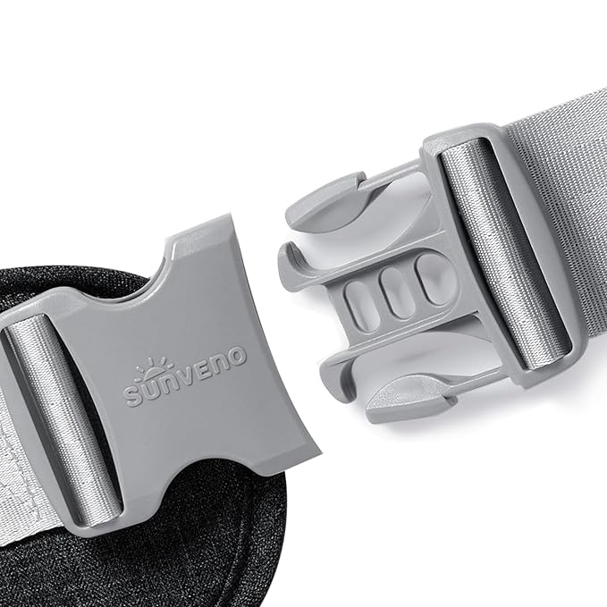 SUNVENO 3 in 1 Ergonomic Baby Carrier with Hip Seat for Newborns and Toddlers, Supports 20 lbs and Up, Waist and Back Relief with Large Weight Capacity for All Season Use,Black