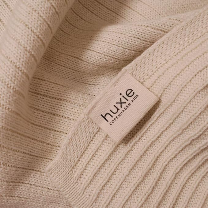 Knitted Organic Cotton Baby Blanket- Swaddle Blanket, 30" x 40" Soft Receiving Blanket for Newborn 2-Pack (Soft White and Blush)