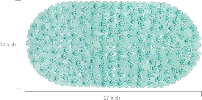 Vannokor Bath Mats for Bathroom Tub 27x14 Inch,Bath Mat for Tub Feels Great on Tired Feet, Friendly Machine Washable Shower Tub Mats with 167 Big Suction Cups,Shower Mat,Bath Tub Mat,Green
