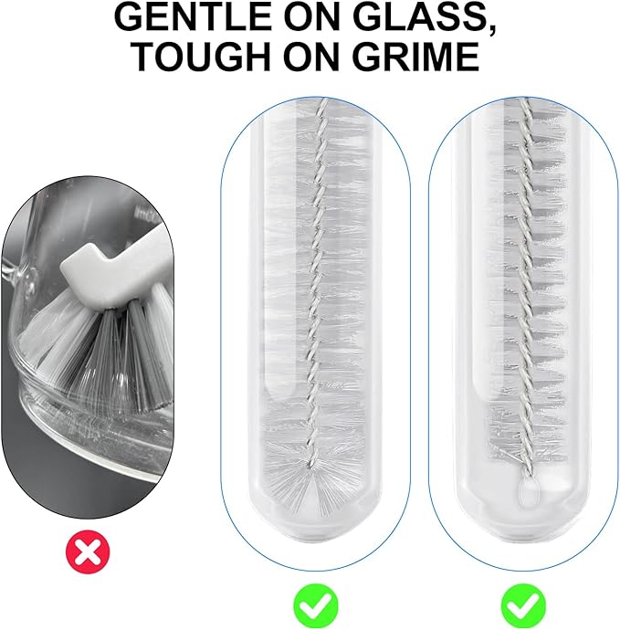 8 Pack Straw Brush Cleaner with Different Diameters (3mm-30mm) - 12" Long Nylon Brush for Water Bottles, Baby Bottles, Sippy Cups & Tumblers | Reusable Tube Cleaner for Straws and Narrow Pipes