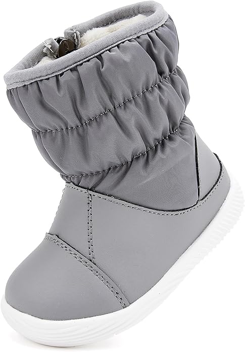 BMCiTYBM Baby Boy Girl Snow Boots Waterproof Winter Warm Booties Nonslip Lightweight Outdoor Shoes for First Walkers 6 9 12 18 24 Months(Infant/Toddler)
